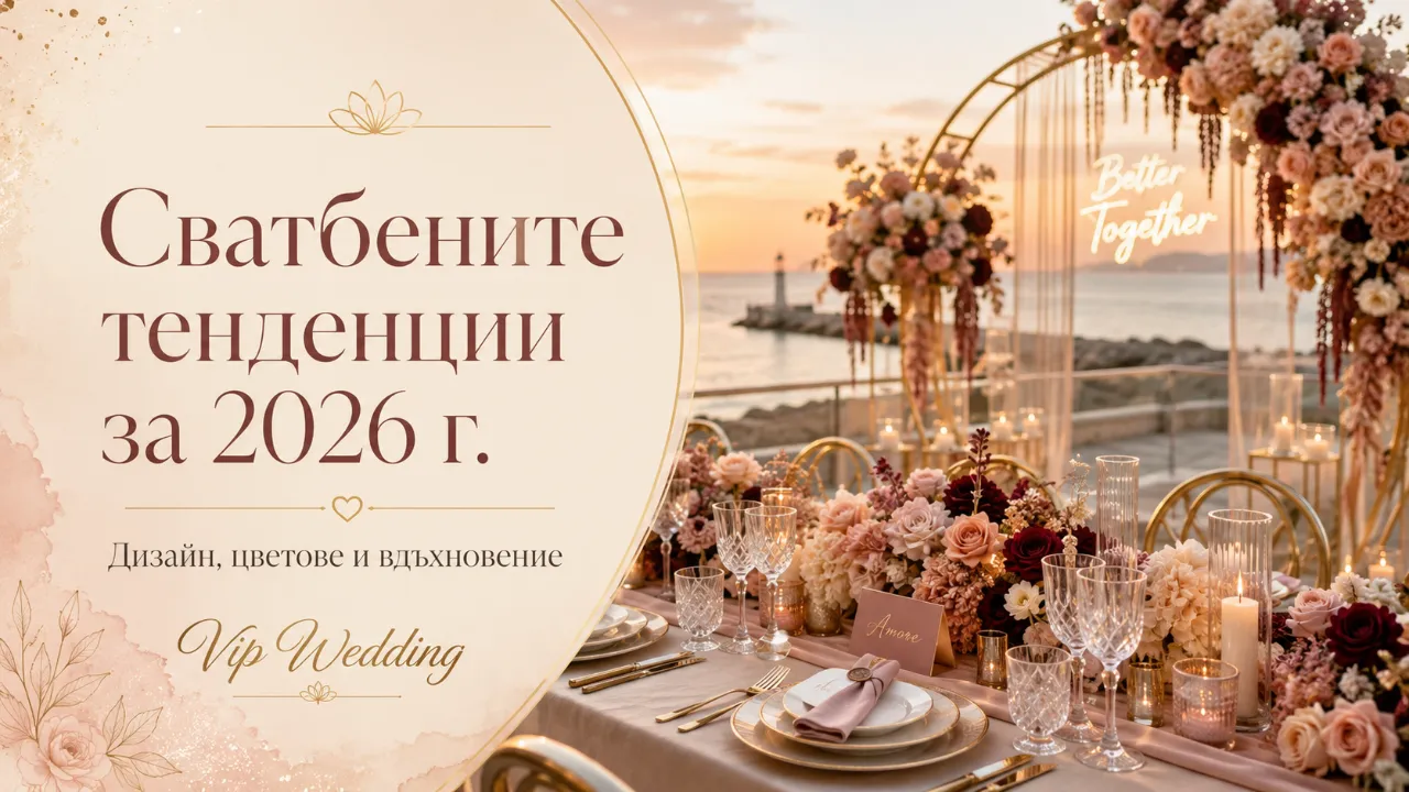 Сватбените тенденции за 2026 г. - Vip Wedding - Сватбен агенция Бургас и областта, професионален подход с грижа и усет към детайла