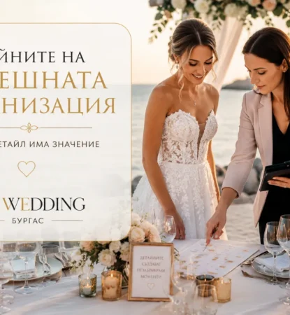 Успешна организация за сватба - довери се на сватбена агенция Vip Wedding Бургас