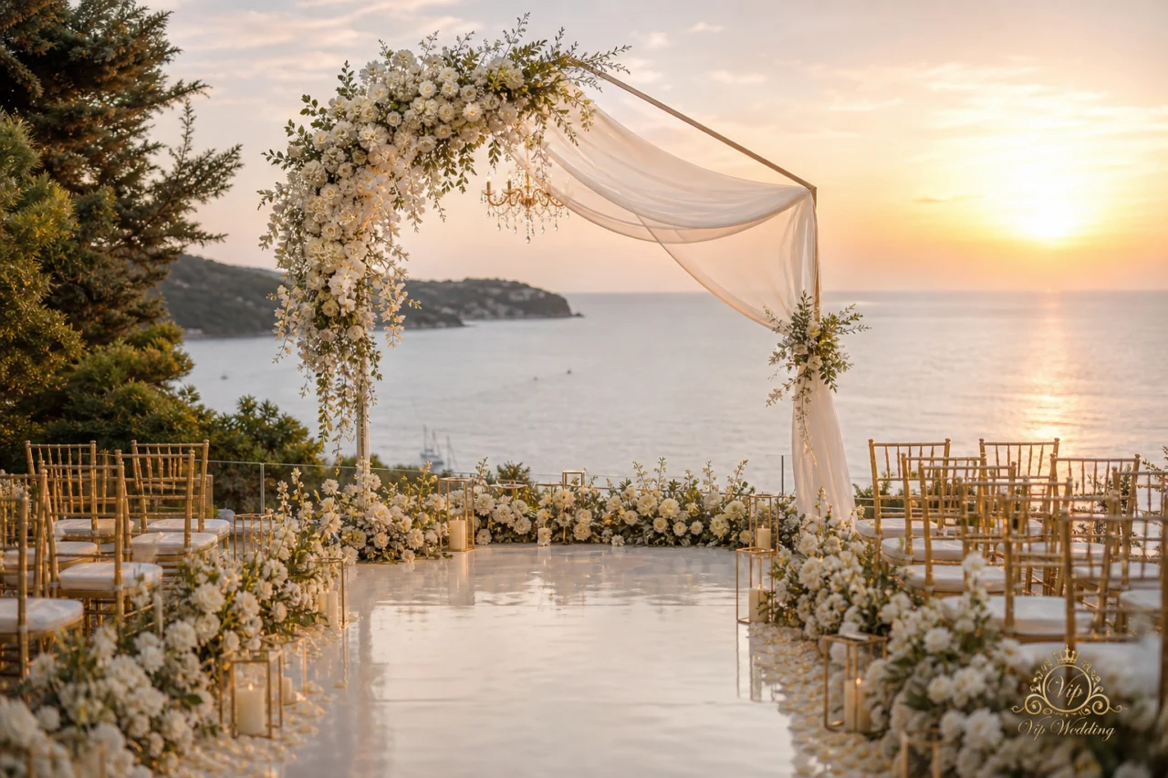 Сватбена арка - за повече информация: Vip Wedding - сватбена агенция Бургас